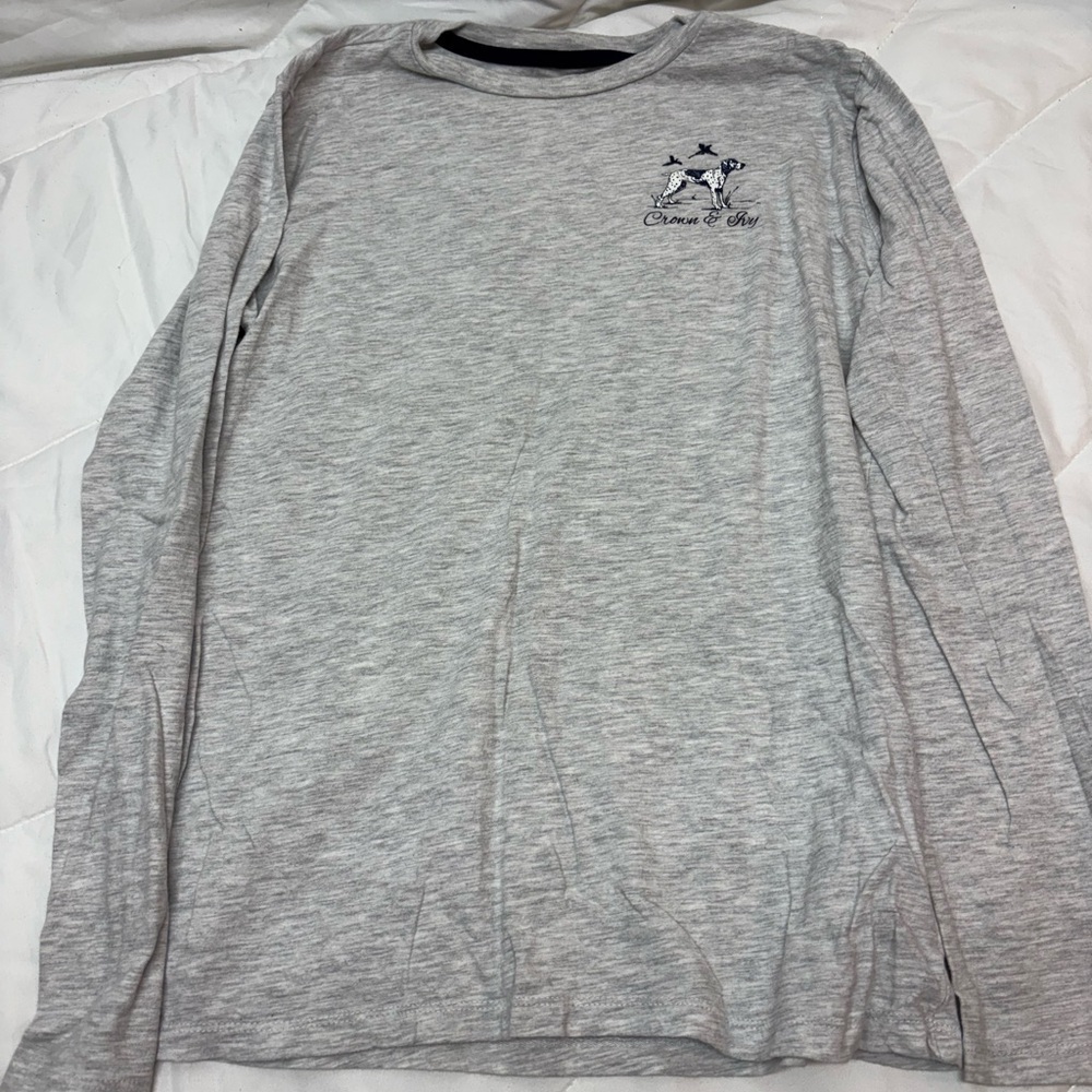 Crown & Ivy Kids Heather Gray Long Sleeve Tee Southern & Loyal Dog